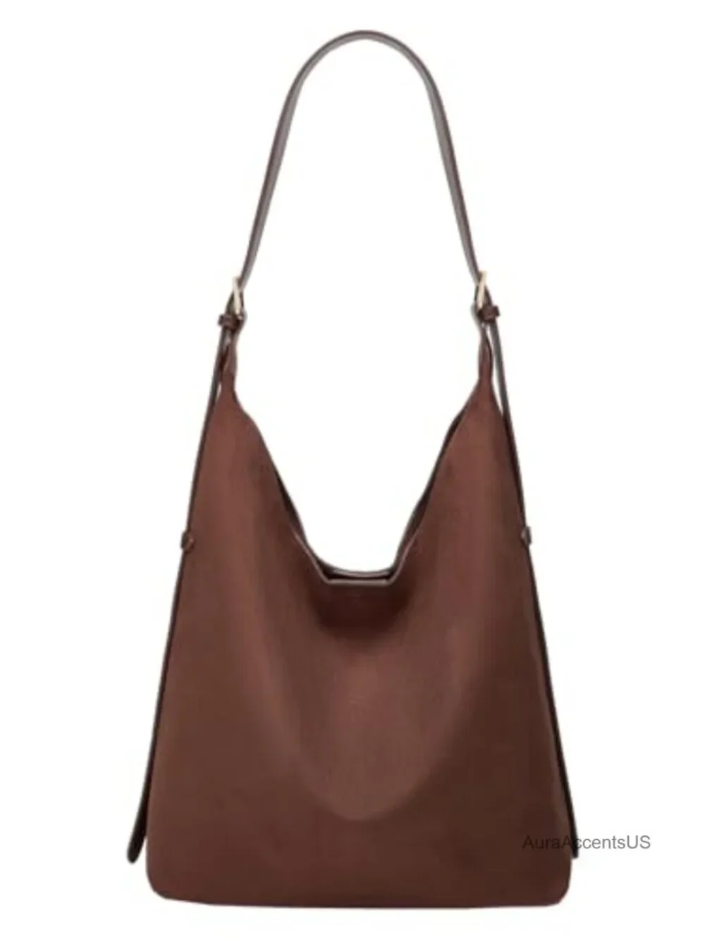 Faux Suede Hobo Bag for Women Slouchy Shoulder Tote Crossbody Purse with Zipper
